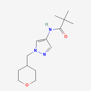 N-(1-((tetrahydro-2H-pyran-4-yl)methyl)-1H-pyrazol-4-yl)pivalamide