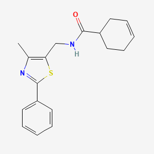 N-((4-methyl-2-phenylthiazol-5-yl)methyl)cyclohex-3-enecarboxamide
