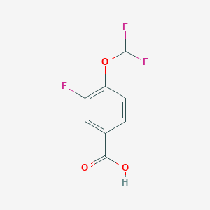 molecular formula C8H5F3O3 B2383620 4-(Difluoromethoxy)-3-fluorobenzoic acid CAS No. 1214383-15-9