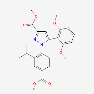 4-(5-(2,6-Dimethoxyphenyl)-3-(methoxycarbonyl)-1H-pyrazol-1-yl)-3-isopropylbenzoic acid