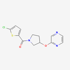 (5-Chlorothiophen-2-yl)(3-(pyrazin-2-yloxy)pyrrolidin-1-yl)methanone