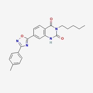 3-pentyl-7-(3-(p-tolyl)-1,2,4-oxadiazol-5-yl)quinazoline-2,4(1H,3H)-dione