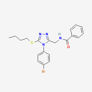 molecular formula C20H21BrN4OS B2383629 N-{[4-(4-bromophenyl)-5-(butylsulfanyl)-4H-1,2,4-triazol-3-yl]methyl}benzamide CAS No. 391897-68-0