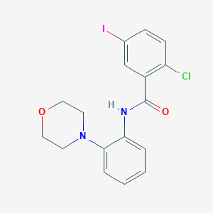 2-chloro-5-iodo-N-[2-(4-morpholinyl)phenyl]benzamide