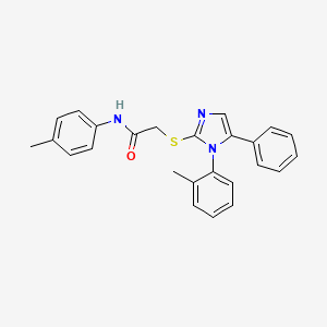 2-((5-phenyl-1-(o-tolyl)-1H-imidazol-2-yl)thio)-N-(p-tolyl)acetamide