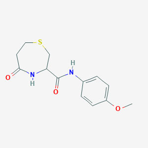 molecular formula C13H16N2O3S B2383672 N-(4-methoxyphenyl)-5-oxo-1,4-thiazepane-3-carboxamide CAS No. 1396556-68-5