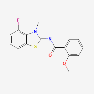 N-(4-fluoro-3-methyl-1,3-benzothiazol-2-ylidene)-2-methoxybenzamide