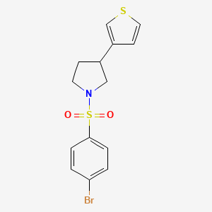 1-((4-Bromophenyl)sulfonyl)-3-(thiophen-3-yl)pyrrolidine