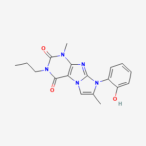 8-(2-hydroxyphenyl)-1,7-dimethyl-3-propyl-1H-imidazo[2,1-f]purine-2,4(3H,8H)-dione