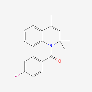 molecular formula C19H18FNO B2383691 1-(4-Fluorobenzoyl)-2,2,4-trimethyl-1,2-dihydroquinoline CAS No. 331254-66-1