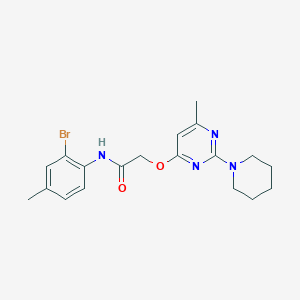 molecular formula C19H23BrN4O2 B2383732 N-(2-bromo-4-methylphenyl)-2-{[6-methyl-2-(piperidin-1-yl)pyrimidin-4-yl]oxy}acetamide CAS No. 1226455-56-6