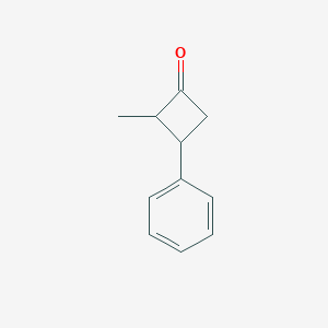 molecular formula C11H12O B2383756 2-Methyl-3-phenylcyclobutan-1-one CAS No. 117543-11-0