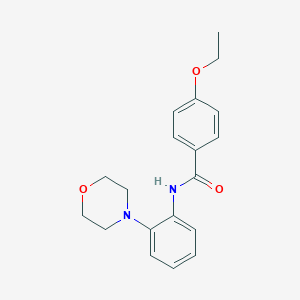 molecular formula C19H22N2O3 B238376 4-ethoxy-N-(2-morpholin-4-ylphenyl)benzamide 