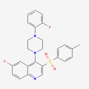 molecular formula C26H23F2N3O2S B2383795 6-Fluoro-4-(4-(2-fluorophenyl)piperazin-1-yl)-3-tosylquinoline CAS No. 902910-56-9