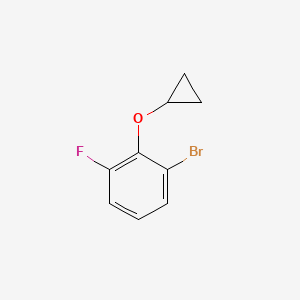 molecular formula C9H8BrFO B2383799 1-Bromo-2-cyclopropoxy-3-fluorobenzene CAS No. 1243454-24-1