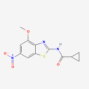 B2383814 N-(4-methoxy-6-nitrobenzo[d]thiazol-2-yl)cyclopropanecarboxamide CAS No. 330189-57-6