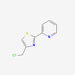 molecular formula C9H7ClN2S B2383899 2-[4-(Chloromethyl)-1,3-thiazol-2-yl]pyridine CAS No. 342025-41-6