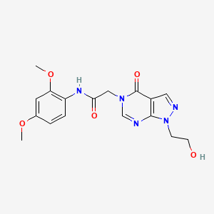 molecular formula C17H19N5O5 B2383931 N-(2,4-dimethoxyphenyl)-2-[1-(2-hydroxyethyl)-4-oxopyrazolo[3,4-d]pyrimidin-5-yl]acetamide CAS No. 899742-64-4