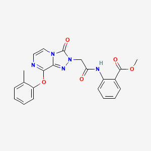 methyl 2-({[8-(2-methylphenoxy)-3-oxo[1,2,4]triazolo[4,3-a]pyrazin-2(3H)-yl]acetyl}amino)benzoate