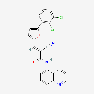 2-cyano-3-(5-(2,3-dichlorophenyl)furan-2-yl)-N-(quinolin-5-yl)acrylamide