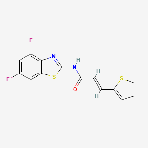 (E)-N-(4,6-difluorobenzo[d]thiazol-2-yl)-3-(thiophen-2-yl)acrylamide