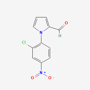 molecular formula C11H7ClN2O3 B2383948 1-(2-chloro-4-nitrophenyl)-1H-pyrrole-2-carbaldehyde CAS No. 881041-26-5