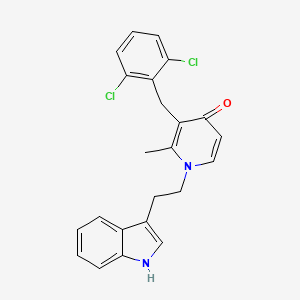 molecular formula C23H20Cl2N2O B2383950 3-(2,6-dichlorobenzyl)-1-[2-(1H-indol-3-yl)ethyl]-2-methyl-4(1H)-pyridinone CAS No. 860785-21-3