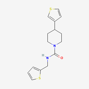 N-(thiophen-2-ylmethyl)-4-(thiophen-3-yl)piperidine-1-carboxamide