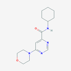 molecular formula C15H22N4O2 B2383953 N-cyclohexyl-6-morpholinopyrimidine-4-carboxamide CAS No. 1898589-24-6