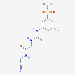 N-(Cyanomethyl)-2-[(3-fluoro-5-sulfamoylphenyl)carbamoylamino]acetamide