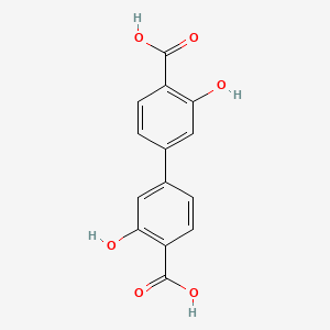 molecular formula C14H10O6 B2384001 3,3'-Dihydroxy-[1,1'-biphenyl]-4,4'-dicarboxylic acid CAS No. 861533-46-2