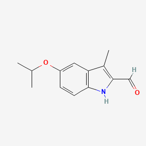 3-methyl-5-(propan-2-yloxy)-1H-indole-2-carbaldehyde