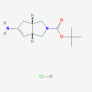 cis-tert-Butyl 5-amino-3,3a,6,6a-tetrahydrocyclopenta[c]pyrrole-2(1H)-carboxylate hydrochloride