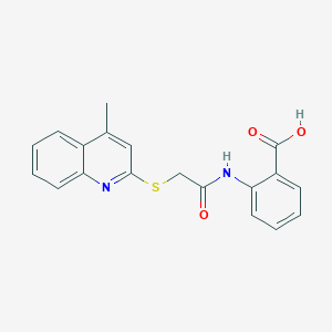 molecular formula C19H16N2O3S B2384015 2-{2-[(4-Methylquinolin-2-yl)sulfanyl]acetamido}benzoic acid CAS No. 554404-30-7