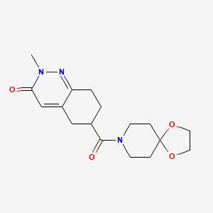2-methyl-6-(1,4-dioxa-8-azaspiro[4.5]decane-8-carbonyl)-5,6,7,8-tetrahydrocinnolin-3(2H)-one