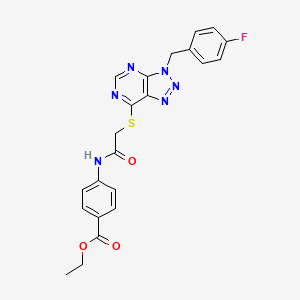 ethyl 4-(2-((3-(4-fluorobenzyl)-3H-[1,2,3]triazolo[4,5-d]pyrimidin-7-yl)thio)acetamido)benzoate