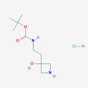 Tert-butyl N-[2-(3-hydroxyazetidin-3-yl)ethyl]carbamate;hydrochloride
