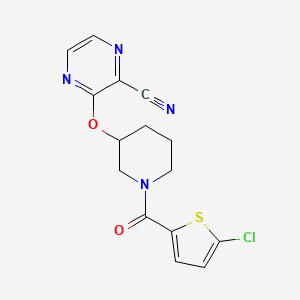3-((1-(5-Chlorothiophene-2-carbonyl)piperidin-3-yl)oxy)pyrazine-2-carbonitrile