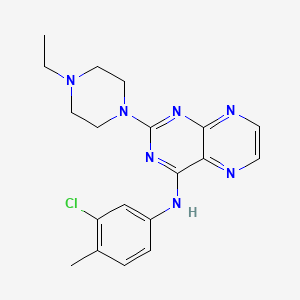 N-(3-chloro-4-methylphenyl)-2-(4-ethylpiperazin-1-yl)pteridin-4-amine