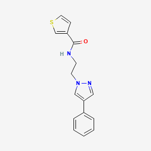 N-(2-(4-phenyl-1H-pyrazol-1-yl)ethyl)thiophene-3-carboxamide