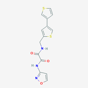 molecular formula C14H11N3O3S2 B2384041 N'-({[3,3'-bithiophene]-5-yl}methyl)-N-(1,2-oxazol-3-yl)ethanediamide CAS No. 2380042-75-9