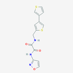 N'-(1,2-Oxazol-3-yl)-N-[(4-thiophen-3-ylthiophen-2-yl)methyl]oxamide