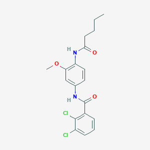 molecular formula C19H20Cl2N2O3 B238407 2,3-dichloro-N-[3-methoxy-4-(pentanoylamino)phenyl]benzamide 