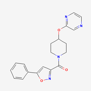 (5-Phenylisoxazol-3-yl)(4-(pyrazin-2-yloxy)piperidin-1-yl)methanone