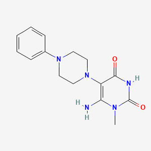 6-amino-1-methyl-5-(4-phenylpiperazin-1-yl)pyrimidine-2,4(1H,3H)-dione