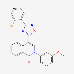 4-(3-(2-bromophenyl)-1,2,4-oxadiazol-5-yl)-2-(3-methoxyphenyl)isoquinolin-1(2H)-one