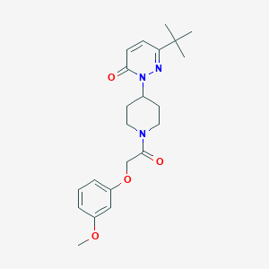 6-Tert-butyl-2-[1-[2-(3-methoxyphenoxy)acetyl]piperidin-4-yl]pyridazin-3-one