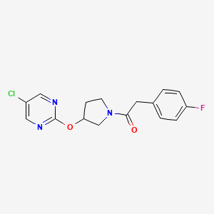 1-(3-((5-Chloropyrimidin-2-yl)oxy)pyrrolidin-1-yl)-2-(4-fluorophenyl)ethanone