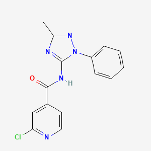 B2384117 2-chloro-N-(3-methyl-1-phenyl-1H-1,2,4-triazol-5-yl)pyridine-4-carboxamide CAS No. 1394683-42-1