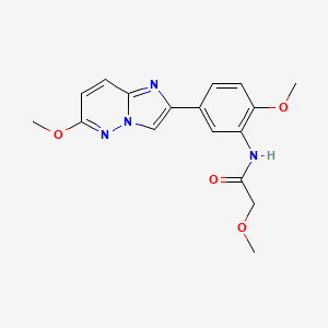 molecular formula C17H18N4O4 B2384144 2-methoxy-N-(2-methoxy-5-(6-methoxyimidazo[1,2-b]pyridazin-2-yl)phenyl)acetamide CAS No. 953149-93-4
